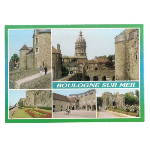 BOULOGNE SUR MER, multiview, FRANCE unused vintage postcard #