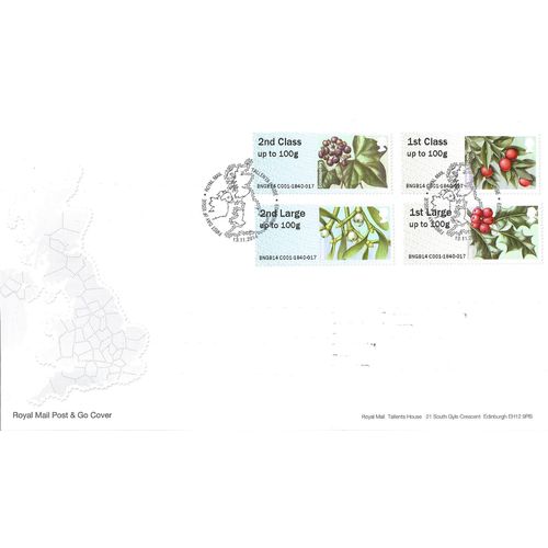 SG FS109/12 FDC: British Flora, first day cover (Edinburgh postmark).