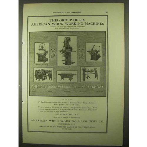1922 American Wood Working Machines Ad