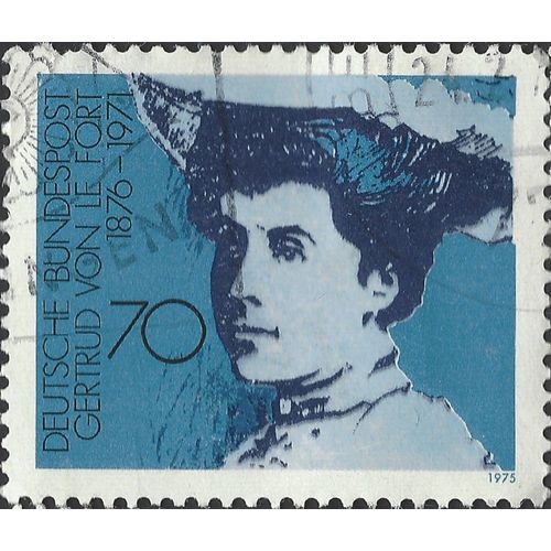 GERMANY, Gertrud Freiin von Le Fort (1876-1971), blue 1975, 70pf