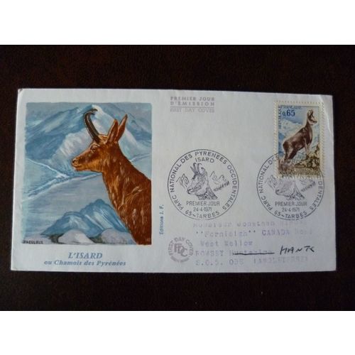 France 1971 Western Pyrenees National Park FDC stamp chamois SG1921 Ramsey