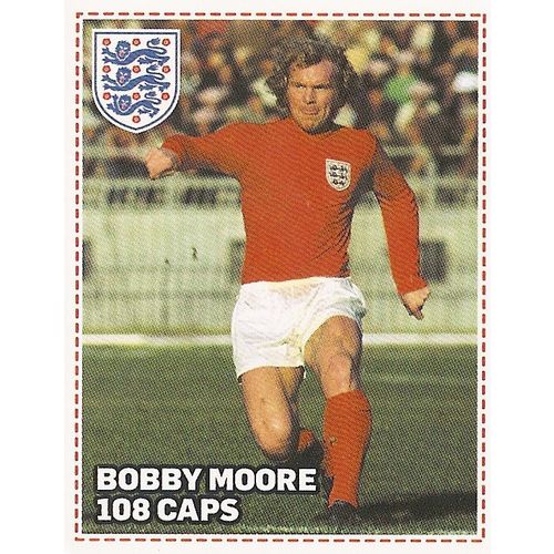 Topps ENGLAND 2012 Stickers: No.191 - Most Caps: Moore (Bobby)