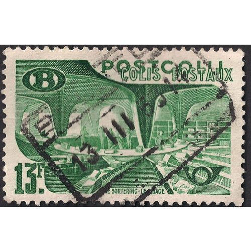 POLAND, Parcel, Sorting Office Brussels, green 1950, 13 F