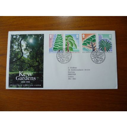 1990 GB 150th Anniversary Kew Gardens stamps Royal Mail FDC Edinburgh trees