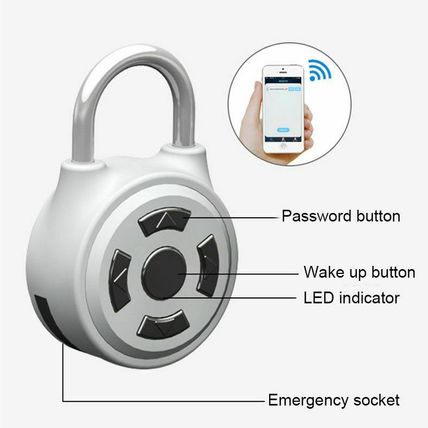 Hot Bluetooth Keyless Phone Control Record-able LED Smart Lock Digital Padlock