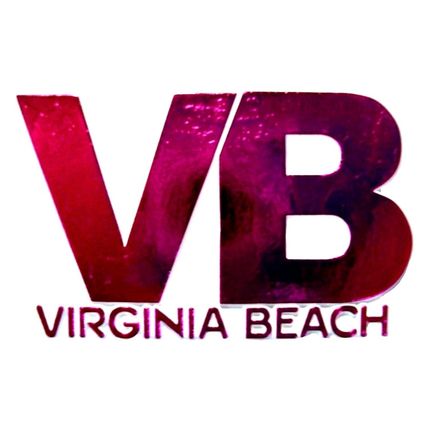 Virginia Beach VB Purple Fridge Magnet