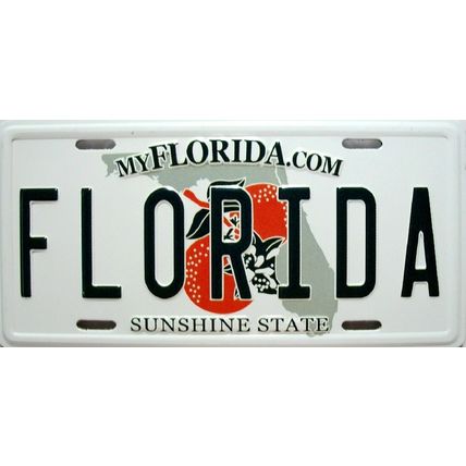 Florida State License Plate Novelty Fridge Magnet