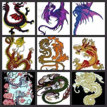 Beauty Of Dragon Embroidered Iron On Patches