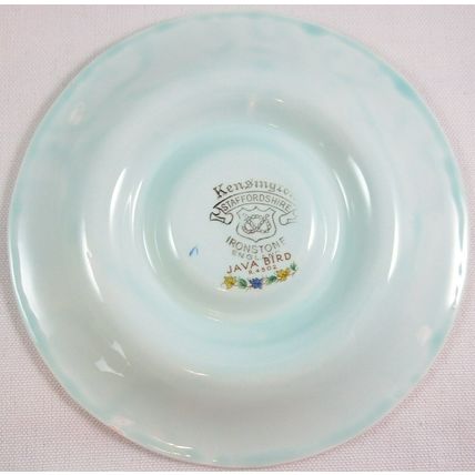 RARE Kensington Staffordshire Ironstone Cup & Saucer Set, Java Bird, England