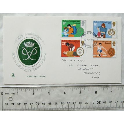 1981 first day cover 25th Anniversary Duke of Edinburgh's Award Scheme