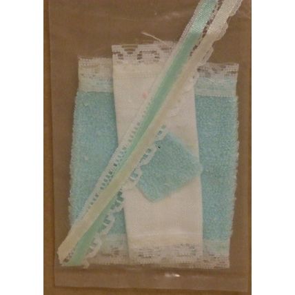 TURQUOISE LINEN SET, DOLLS HOUSE