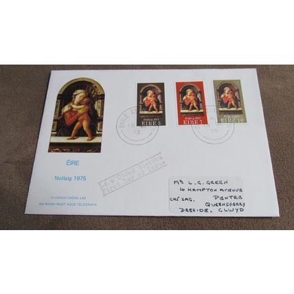 1975 Ireland postal FDC Cover - Christmas release