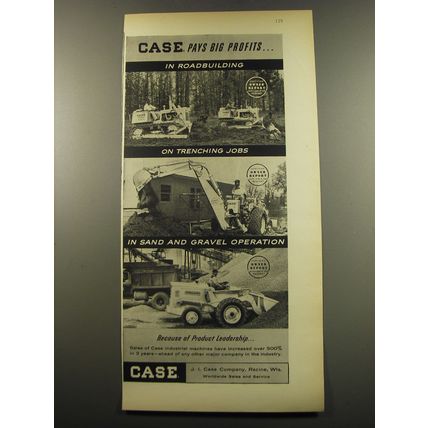 1959 Case Industrial Machines Ad - Case pays big profits.. in roadbuilding