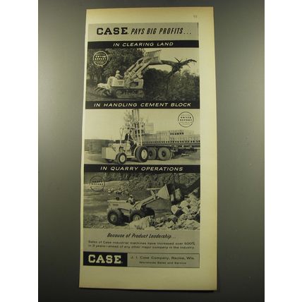 1959 Case Industrial Machines Ad - Case pays big profits.. in clearing land