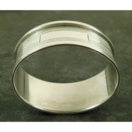 Vintage Sterling Silver Napkin Serviette Ring & 1935 Jubilee Hallmark H Griffith