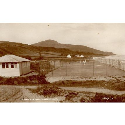 Tennis Courts Whiting Bay Isle Of Arran Scottish Antique Real Photo Postcard