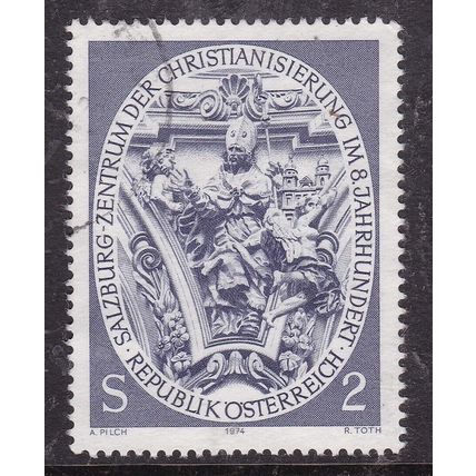 Austria 1974 Christianity in Salzburg 2s Fine Used SG 1711 VGC