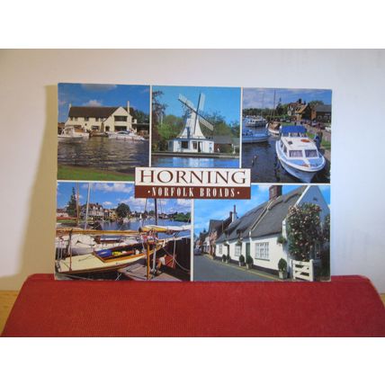 multiview, HORNING, NORFOLK BROADS used postcard by J. Salmon 2008 pm =