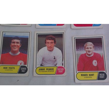 A&BC FOOTBALLERS (FOOTBALL FACTS 1-64 GREEN) 1969 x 9 Different Cards Fair/Good