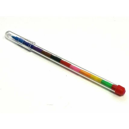 Crayon Pen Stacker Kids Swap Colour Pencil Boy Girl Prize Party Bag Filler Toys