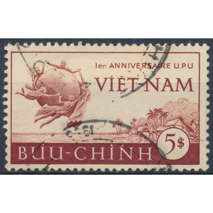 1st Anniv of Admission Into UPU - South Vietnam 1952 - F H - MiNr 87
