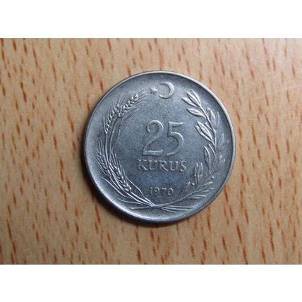 Turkey 1970 25 Kurus Coin