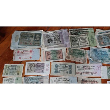 1910's-40s GERMANY 100+ Antique Wholesale Currency Banknote Lot + Mark Reichmark