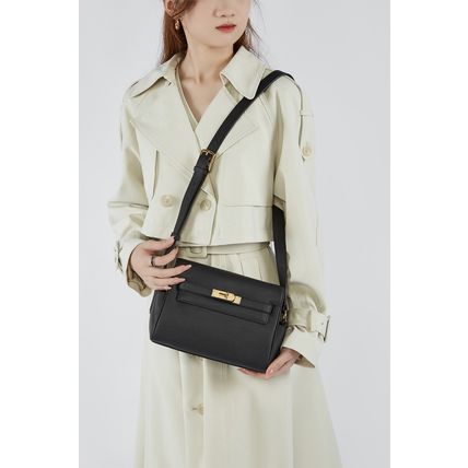 Women's Genuine Leather Crossbody Bag Handbags Purses Black