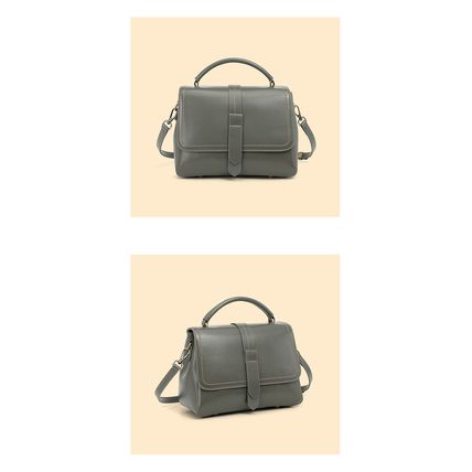 Women Genuine Leather Tote Bags Purses And Handbags Grey