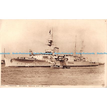R304853 H M S Vindictive Sea Going Training Ship for Cadets 12 Photochrom Stephe