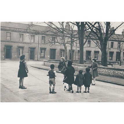 Postcard Children Loudoun Square East Butetown Cardiff 1950 Scooter - Nostalgia