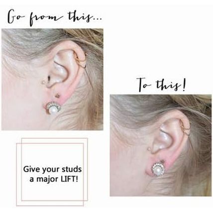 Chrysmela - Most Secure Locking Earring Back Platinum with Support Disc, Automat