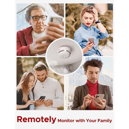 X-Sense Smart Smoke Detector Fire Alarm with Replaceable Battery, Wi-Fi Smoke De