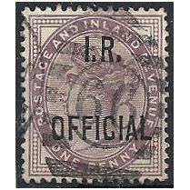 1882 O3 1d Lilac Inland Revenue Official Good Used .