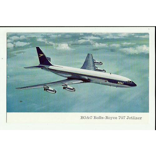 Aviation BOAC 707 Postcard