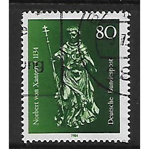 GERMANY 1984 80pf DEATH ANNIV OF ST NORBERT VON XANTEN SG 2062 FINE USED