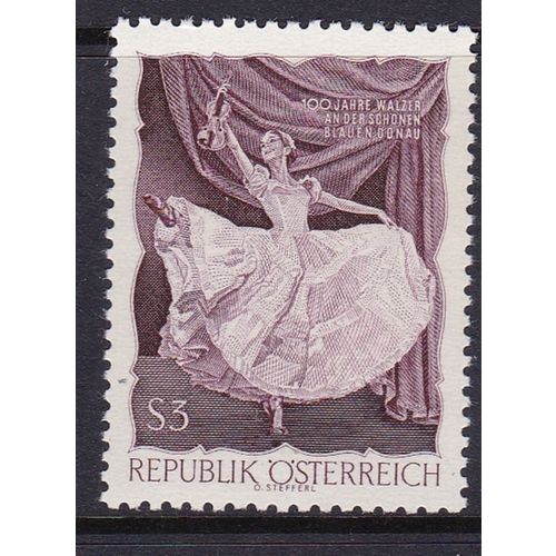 AUSTRIA 1967 CENTENARY OF BLUE DANUBE WALTZ MINT SG1495