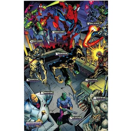 SPIDER-MAN MASTERPRINTS ' OVER SIZED ' ENEMIES III card (1994)
