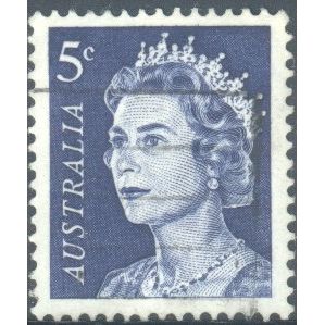 Australia 1966 - SG405a - 5c black brown blue - Queen Elizabeth 11 - used 5