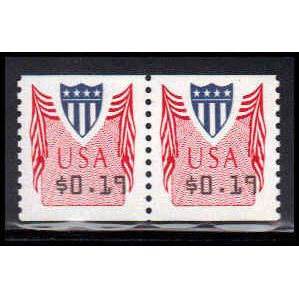 CVP32 19c Shield Very Fine MNH Pair PA4972