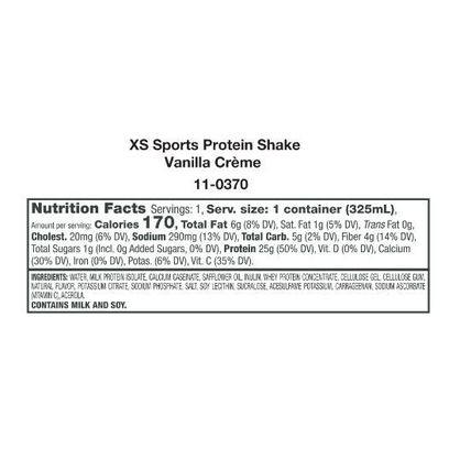 XS™ Sports Protein Shakes – Vanilla Crème