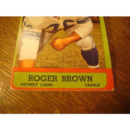 1963 Topps, ROGER BROWN Rc, #34, Detroit Lions