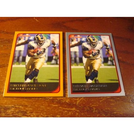 2006 Bowman, 2-Cards, Silver & Gold, STEVEN JACKSON, Rams #58