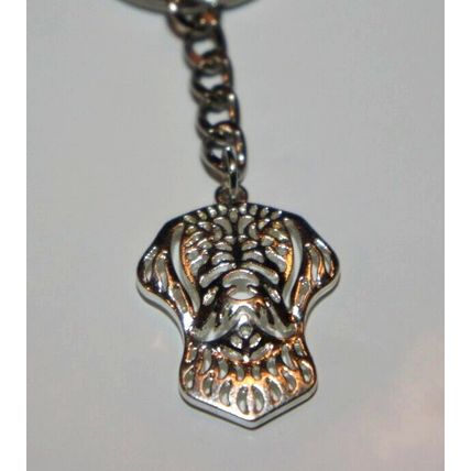 WIREHAIRED VIZSLA DOG KEY RING WITH KEY CHAIN & VELVET GIFT BAG