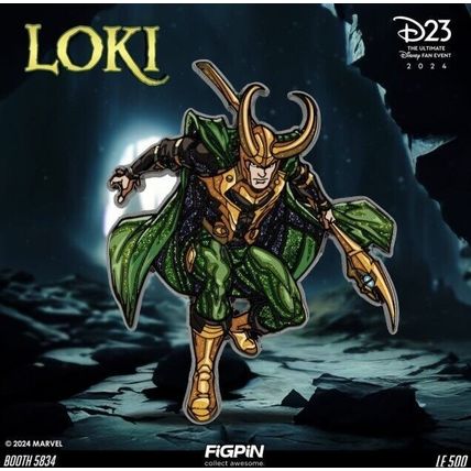 2024 D23 Marvel Loki Glitter Figpin #1732 Limited 500