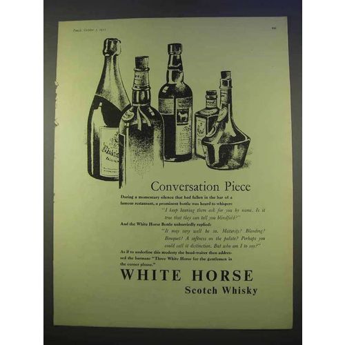 1955 White Horse Scotch Ad - Conversation Piece