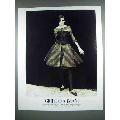 1990 Giorgio Armani Designer Fashion Ad