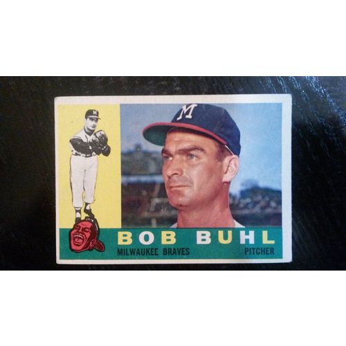 1960 Topps Card # 374 Bob Buhl Good (2) Milwaukee Braves