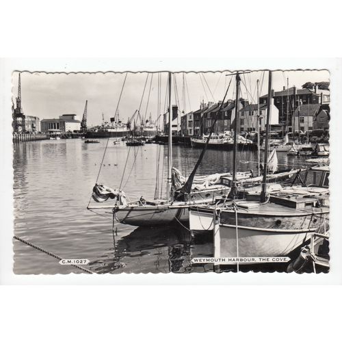 The Cove Weymouth Harbour Postcard RP Dorset CM1027