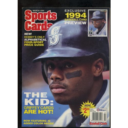 KEN GRIFFEY JR. Sports Cards magazine 1994 "THE KID: GRIFFEY CARDS ARE HOT EXC.